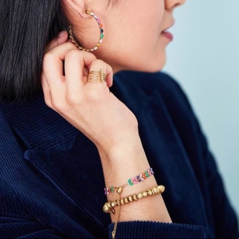 Stella & Dot | Stacked Multi Shiny Gold Rhett Ring - Picture 3 of 8